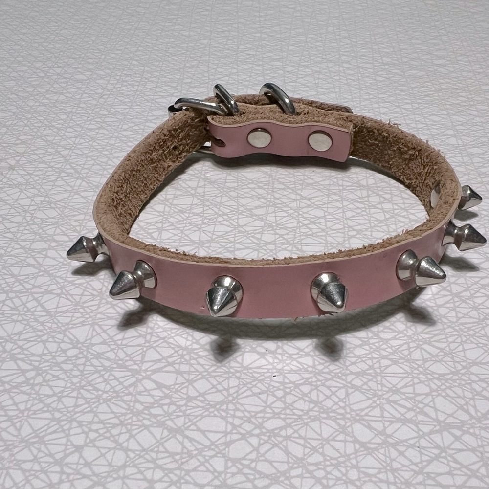 Pink Spike Dog Collar
